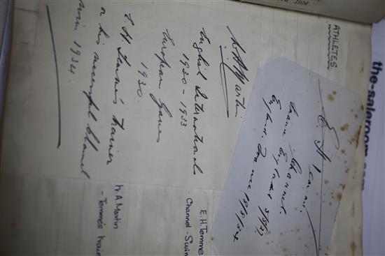 An autograph album, inc Agatha Christie, Churchill, etc.